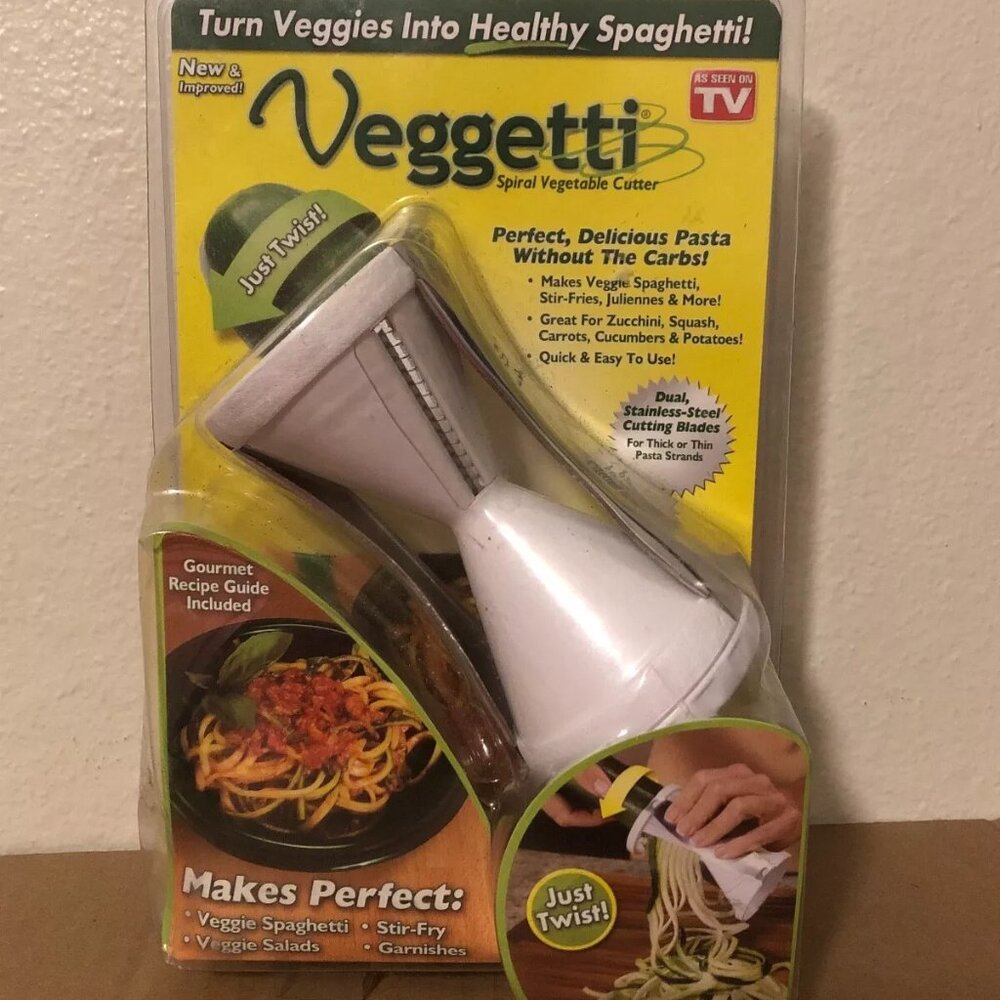 Veggetti Spiral Vegetable Cutter Kitchenware, Turn Veggies into Spaghetti, New